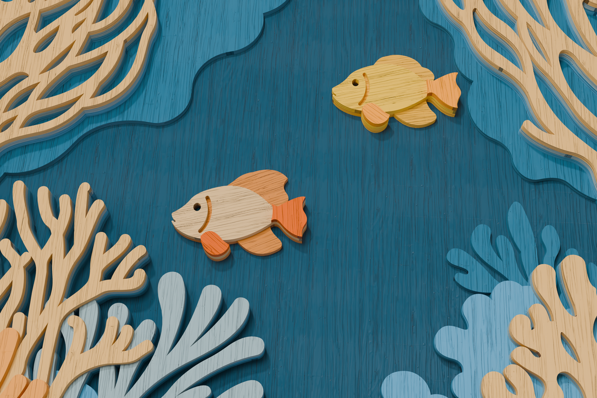 DIY underwater shadow box SVG for Silhouette

