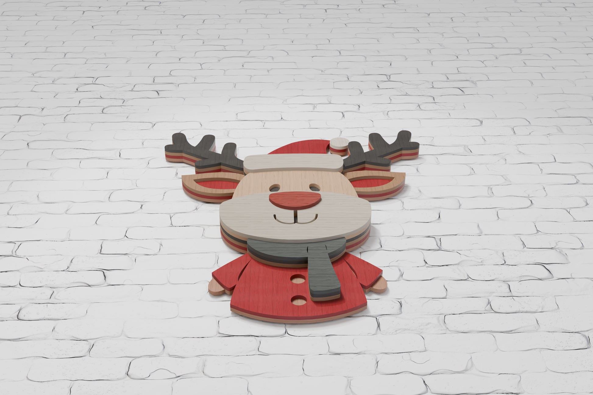 Deer Christmas Santa Cricut SVG