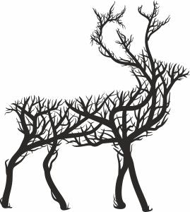 Deer Tree Ornament Design