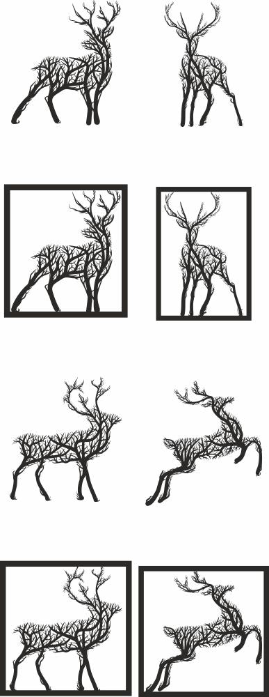 Deer wall vector design