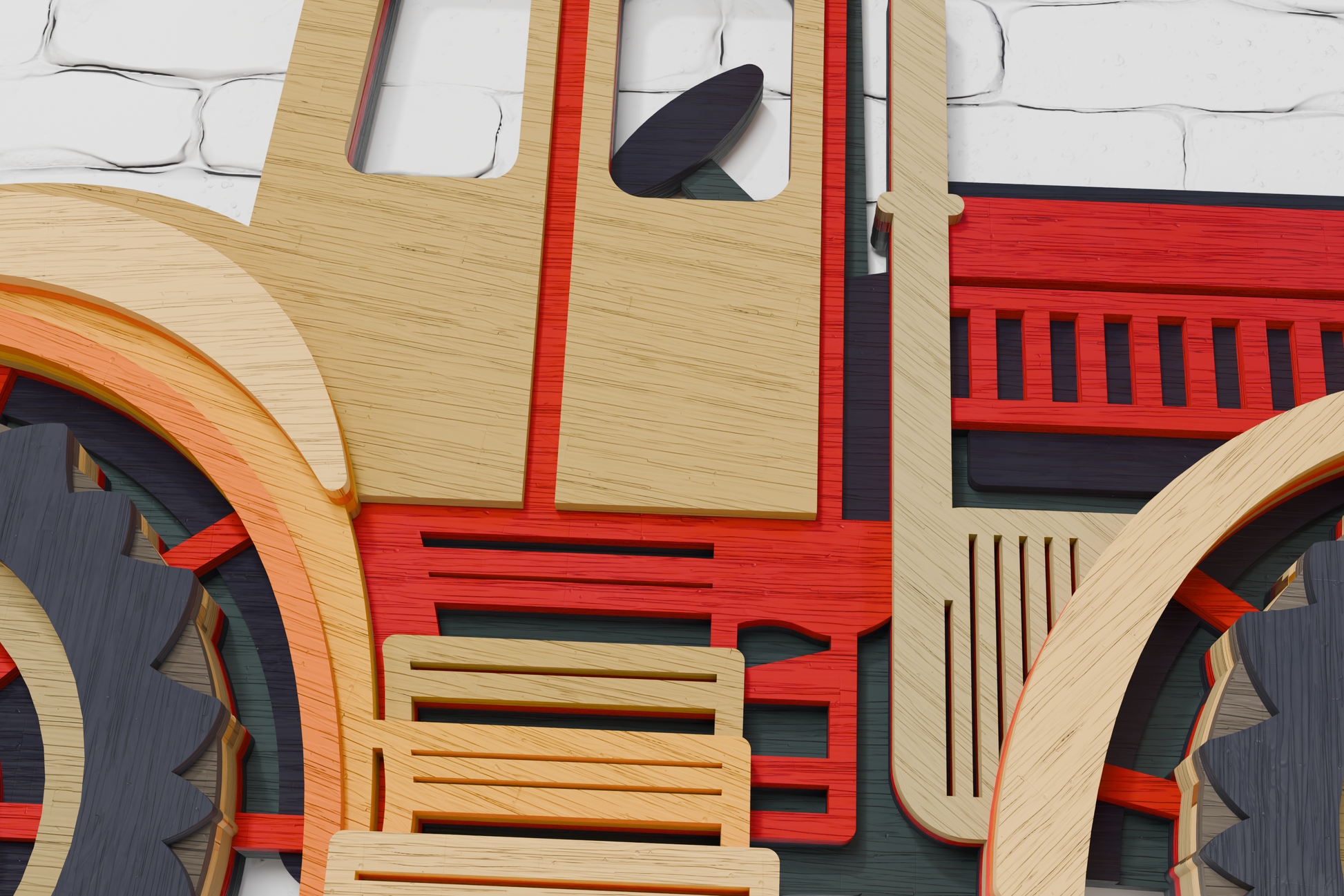 Detailed Layered Tractor SVG for shadow box projects