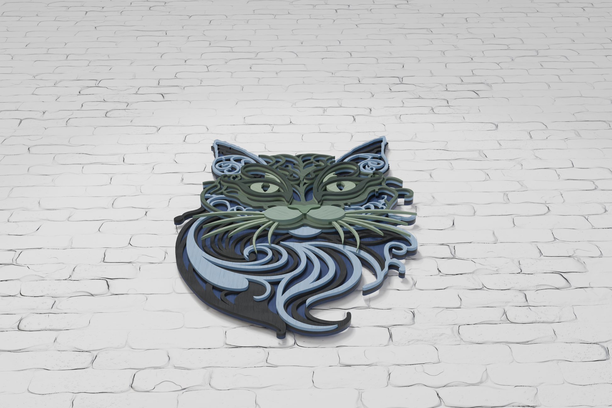 Digital download cat mandala diy template

