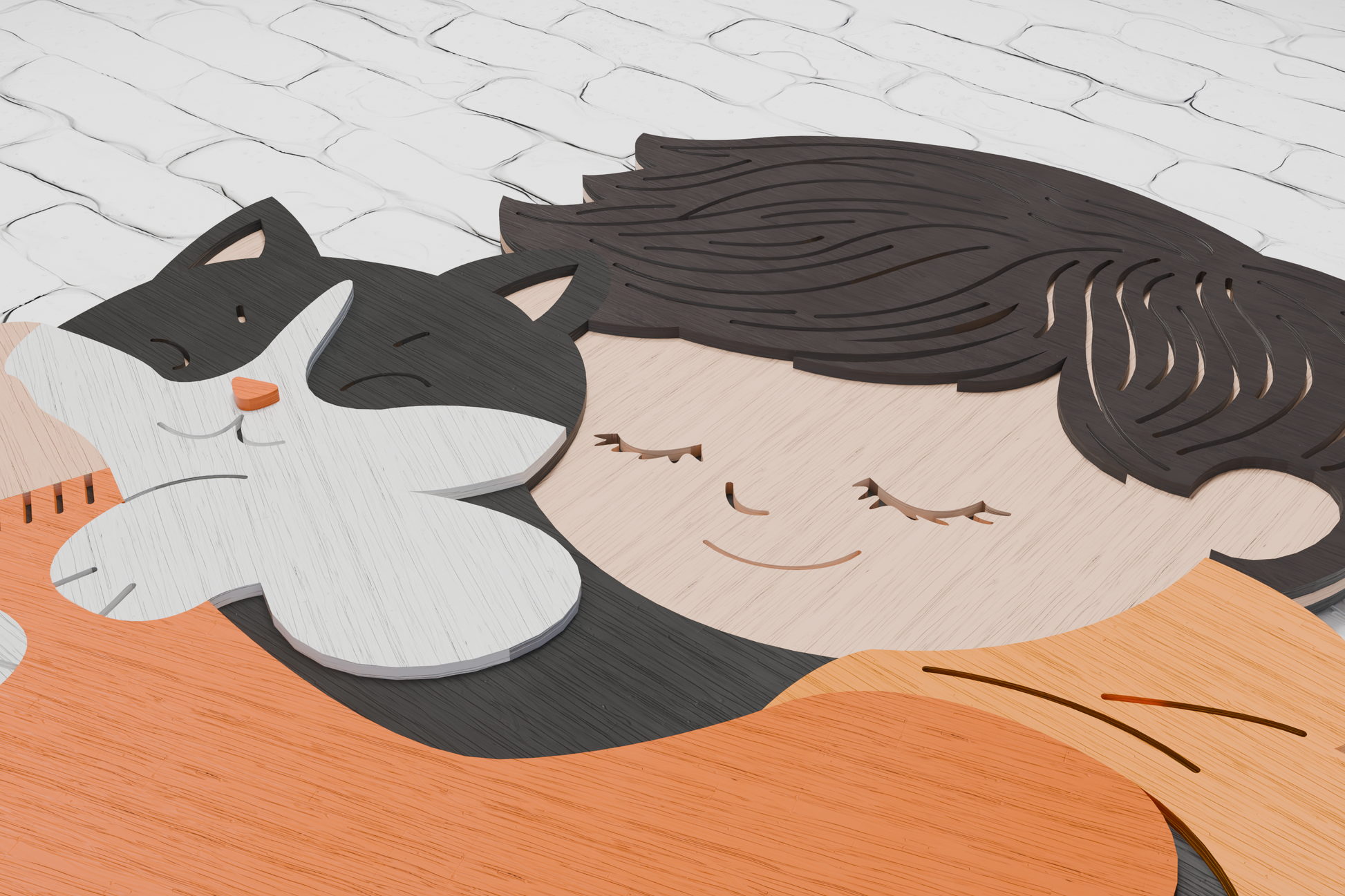 Diy paper craft boy with cat glowforge


