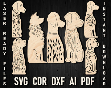 Laser Cut Dog Bookmark SVG: Vector Templates for Xtool & Lightburn – DIY Dog Lover Reading Gifts