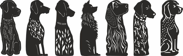 Dogs vector bookmark designs