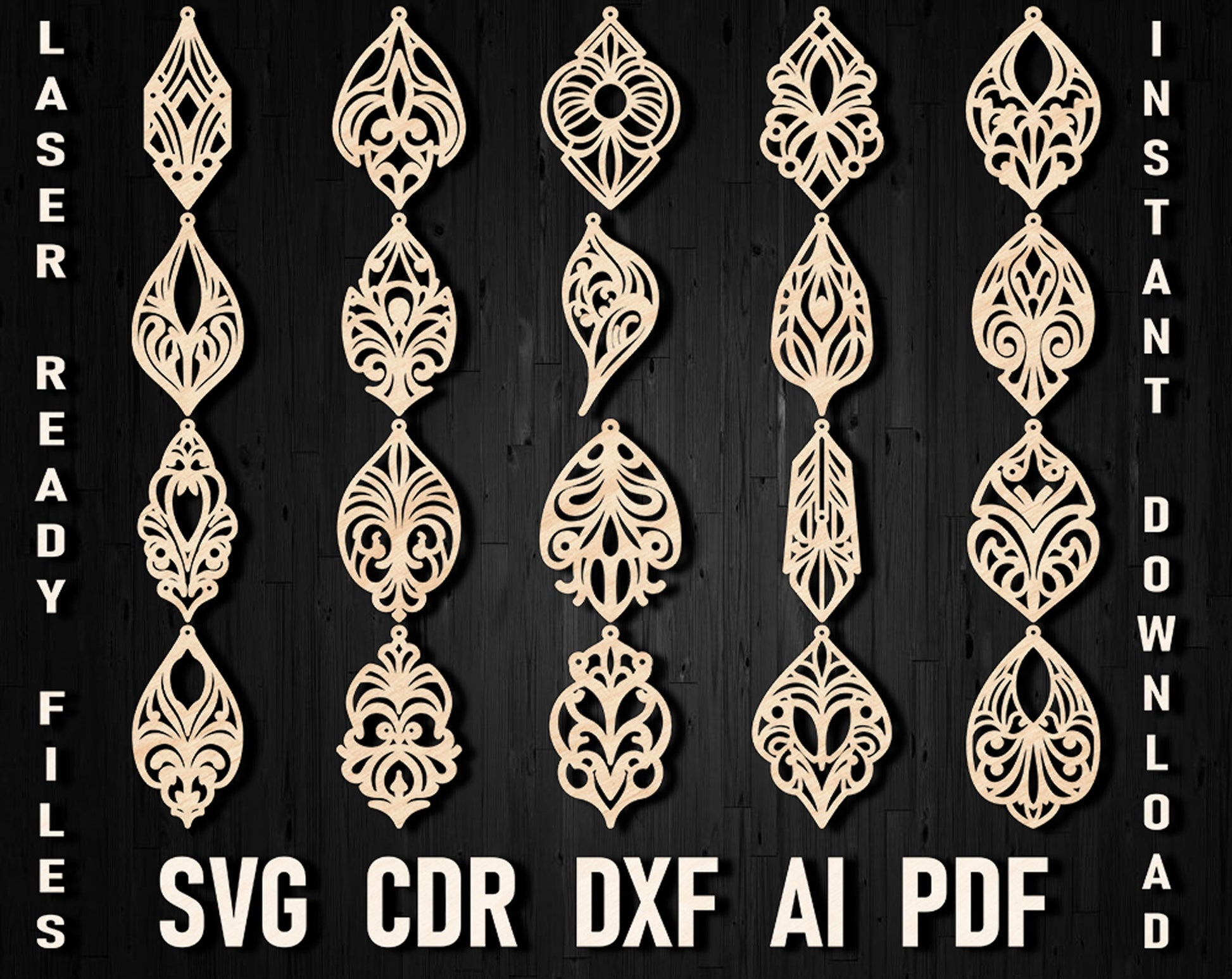 Edwardian glowforge svg templates