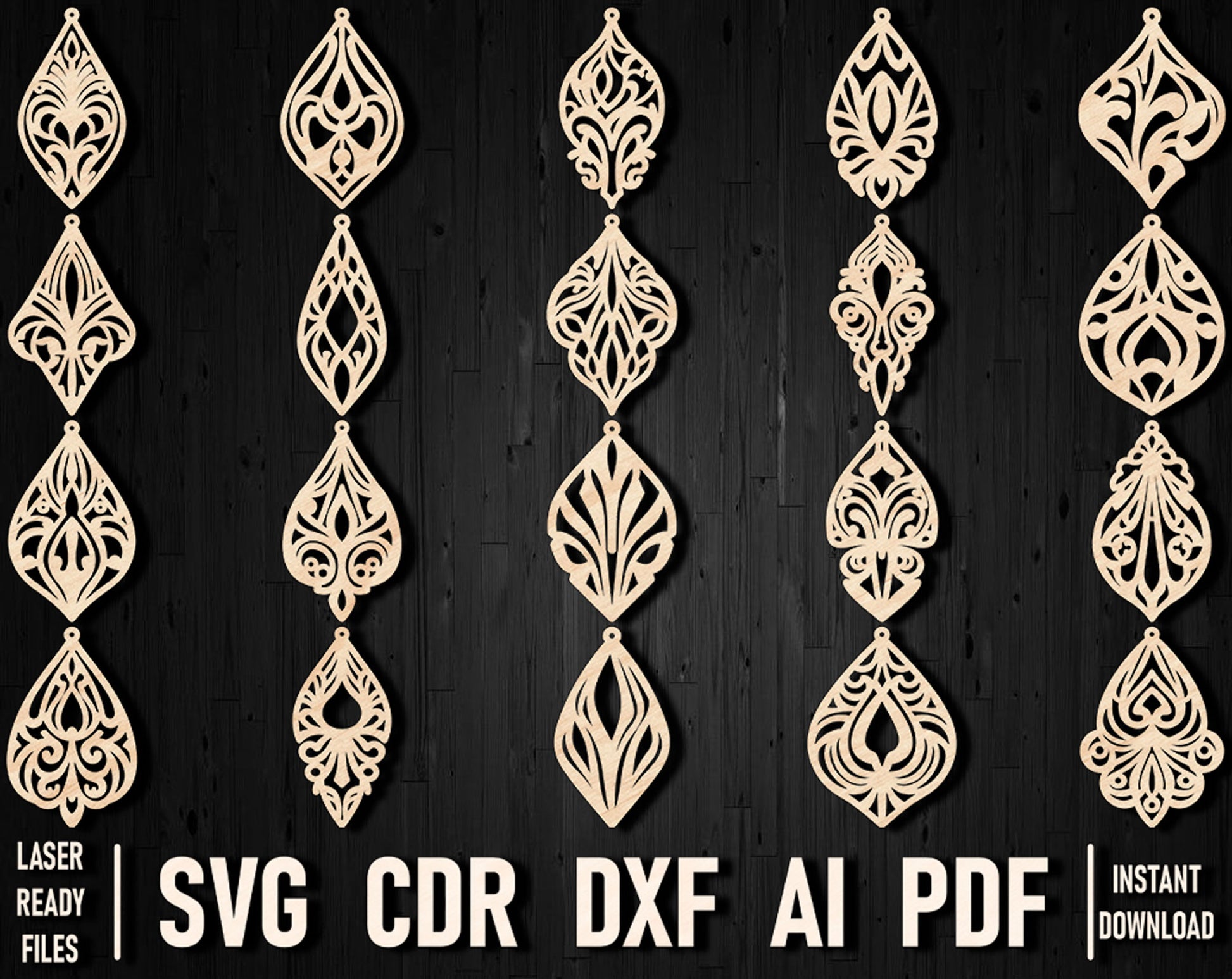 Edwardian laser dxf earring