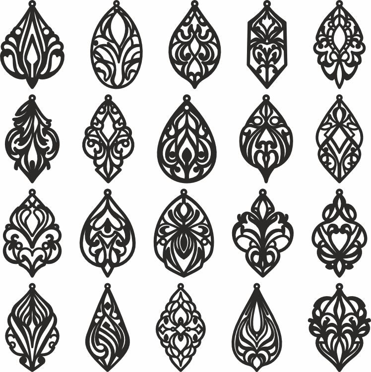 Edwardian vector jewelry dxf files