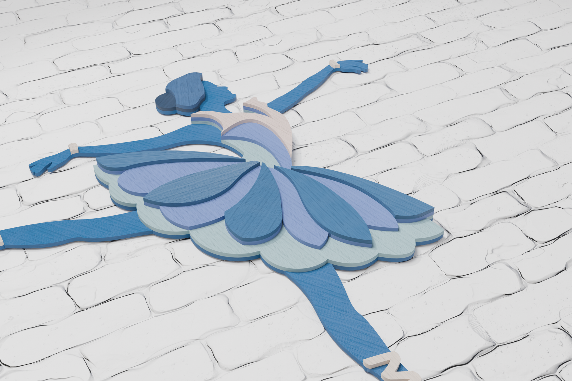 Elegant multilayer Ballet Dancer cut file