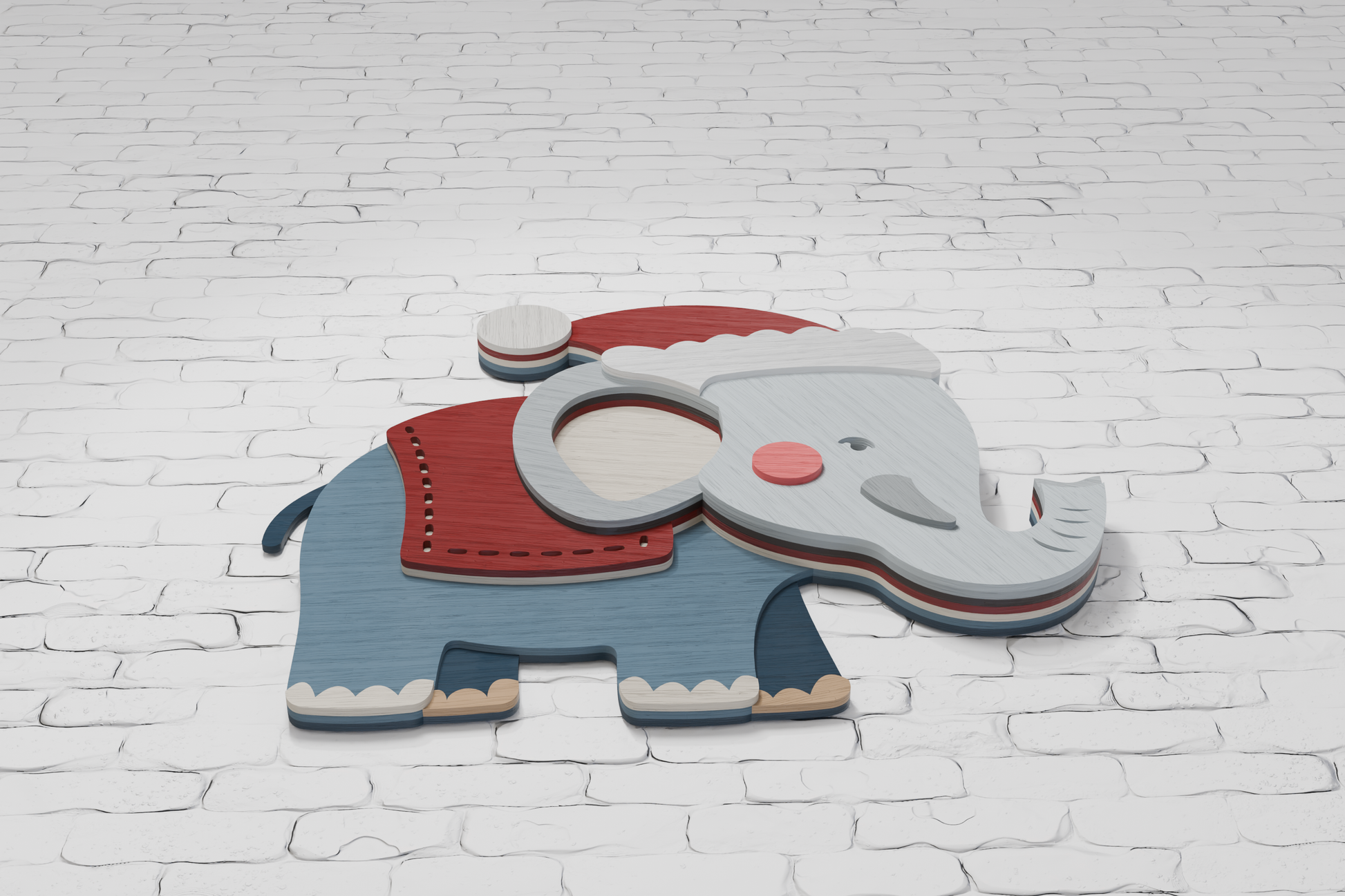 Elephant Christmas Santa Cricut SVG