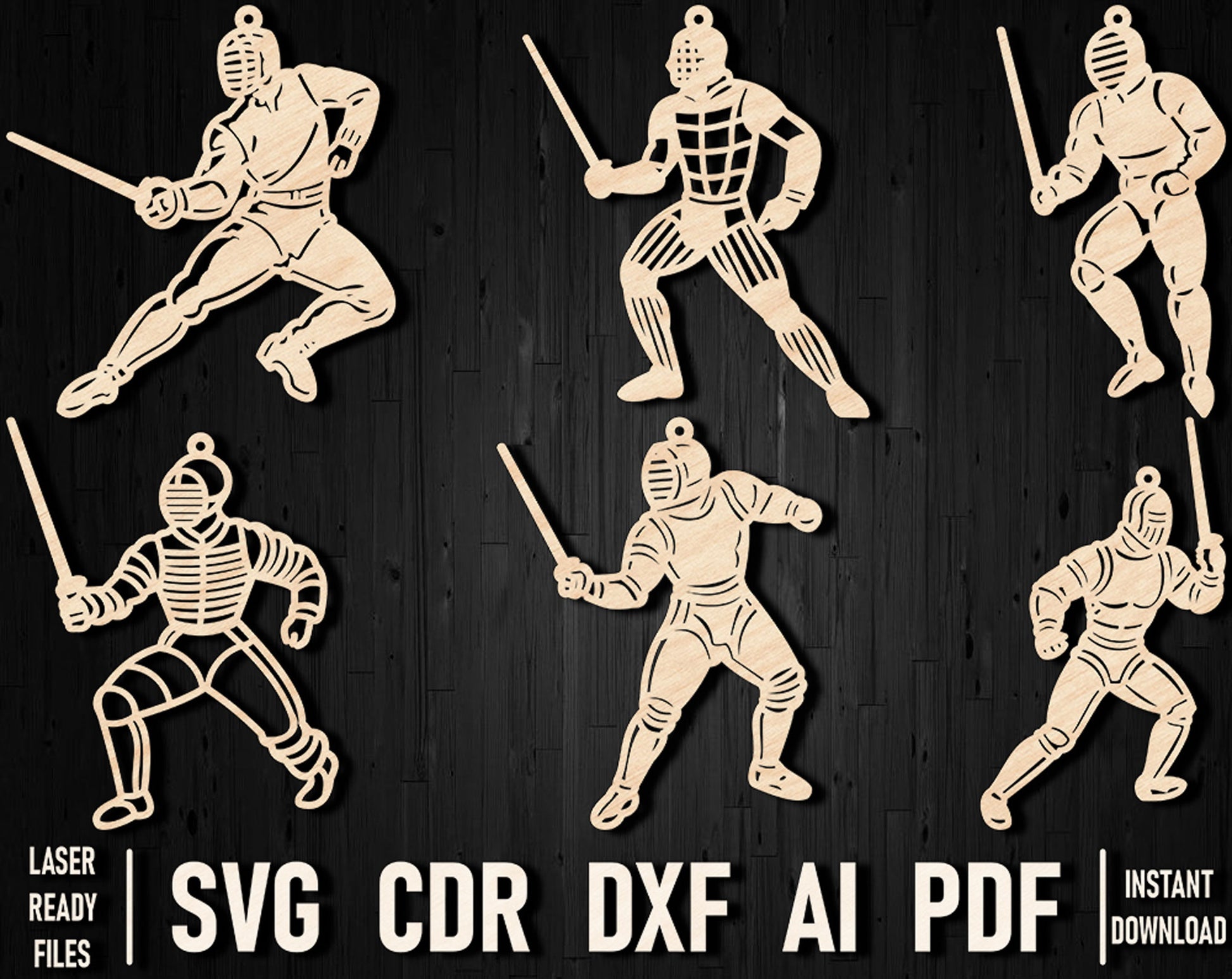 Fencing laser cut dxf bundle