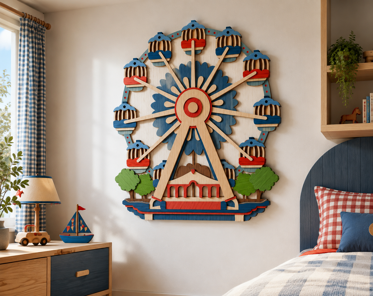 Ferris wheel SVG bundle with DXF PDF CDR AI formats

