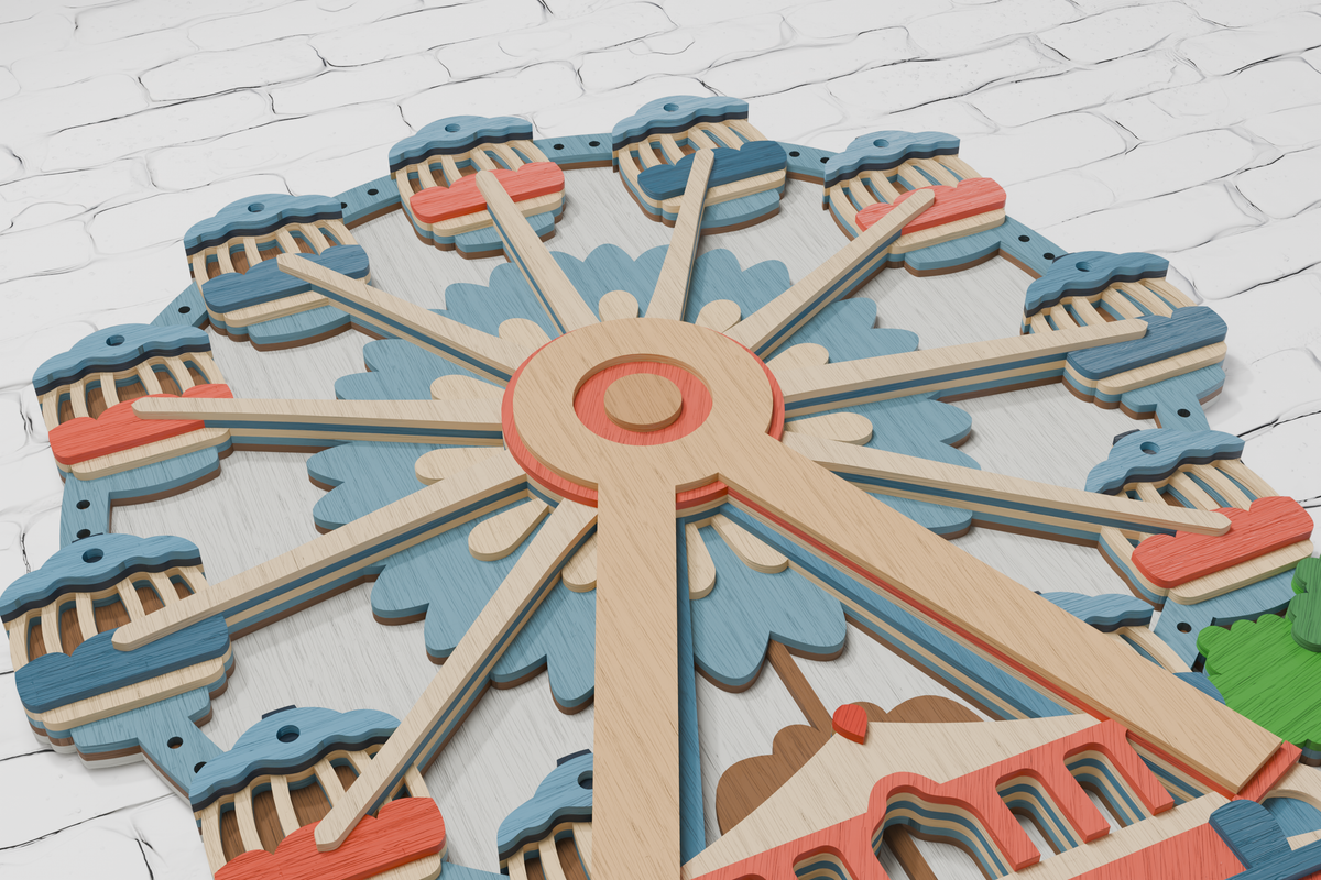 Ferris wheel digital files CDR DXF AI PDF SVG

