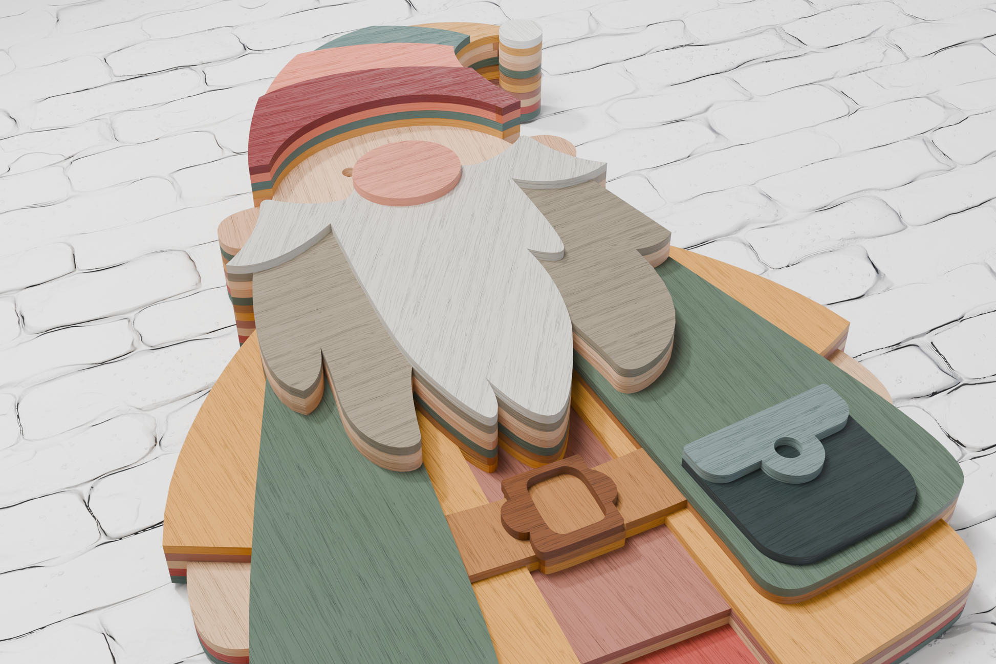 Festive Gnome Cricut Glowforge File

