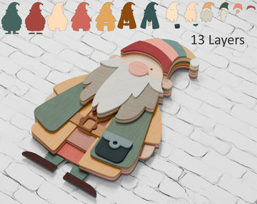 Festive Gnome Layered Design

