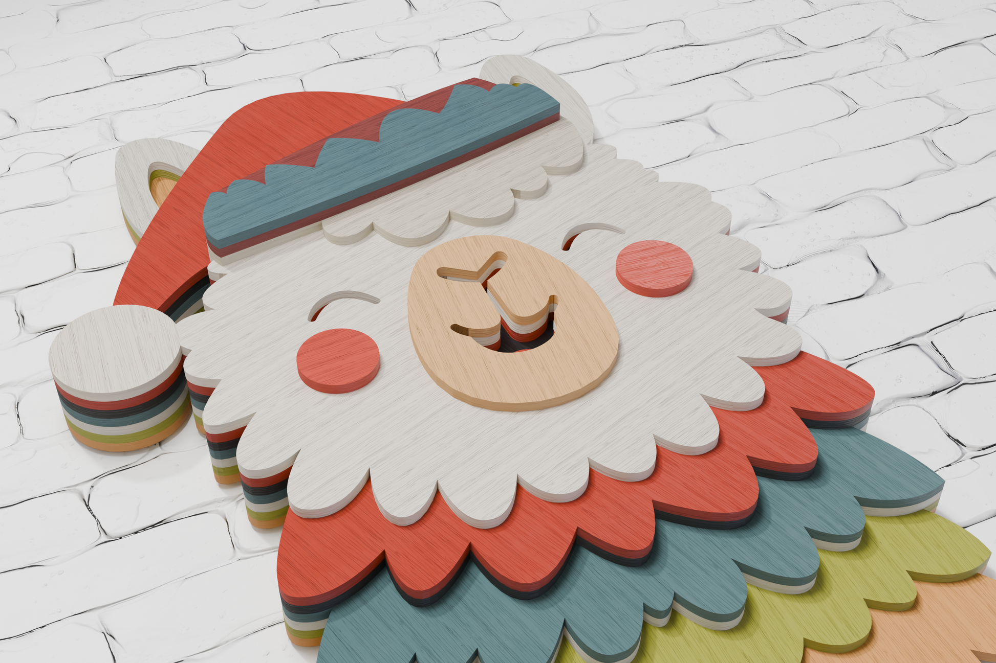 Festive Lama Cricut Glowforge File

