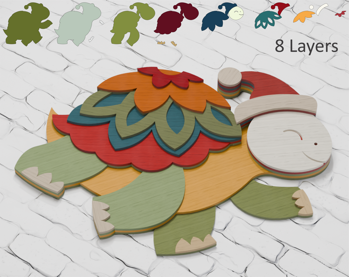 Festive Turtle Layered Design

