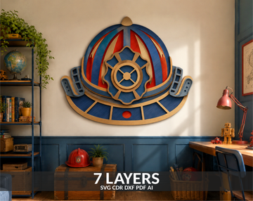 Firefighter Helmet SVG File

