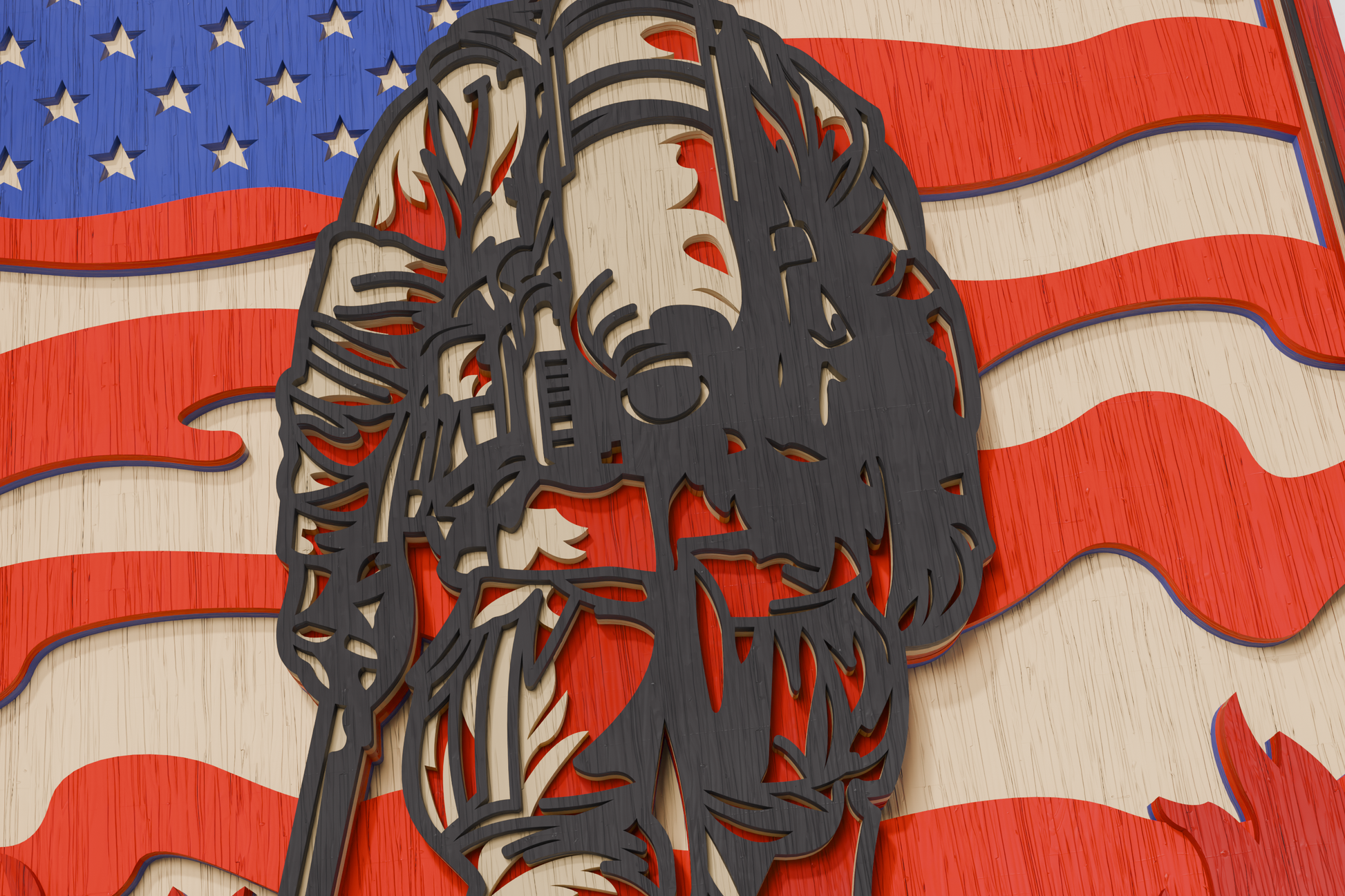 Firefighter USA Glowforge ready vector file

