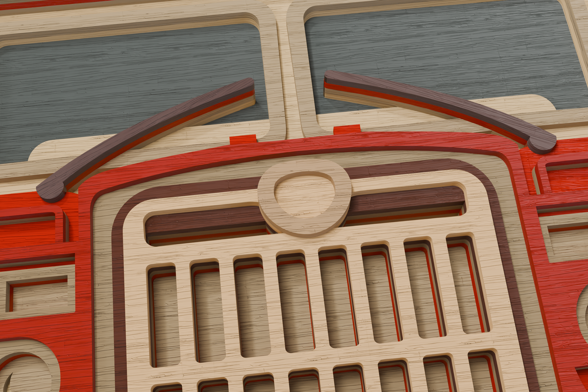 Firefighter Vehicle Multilayer SVG File