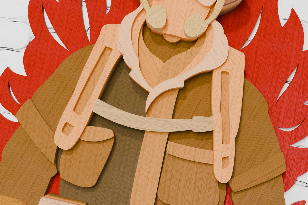 Firefighter shadow box laser cut design