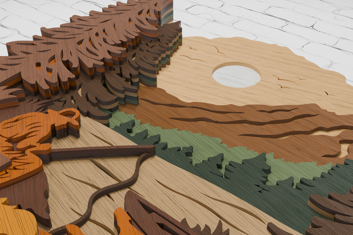 Fisherman paper craft template SVG AI PDF


