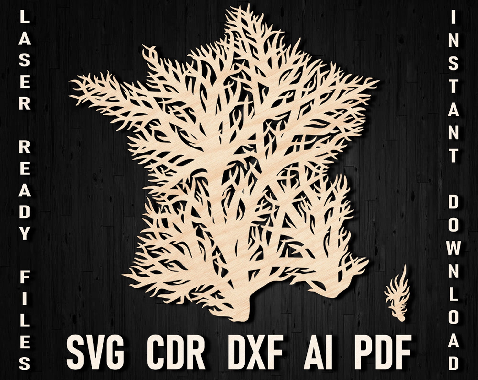 France Tree France Tree Laser Cut Map SVG Files