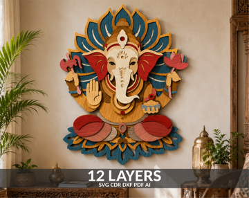 Ganesha Mandala SVG File

