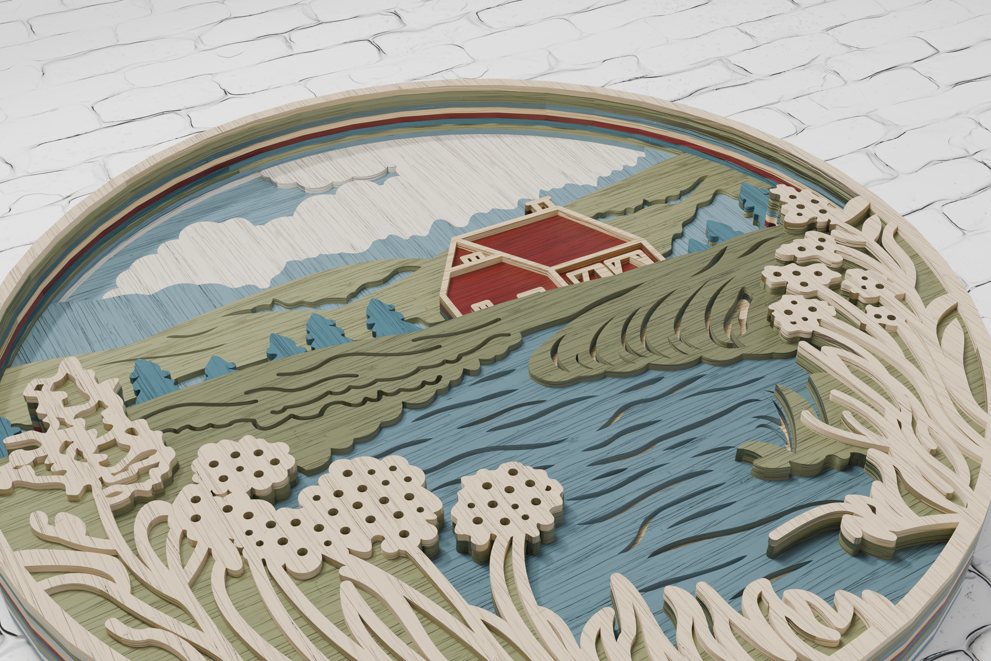 Glowforge-Ready-Multilayer-Farmhouse-River-Design