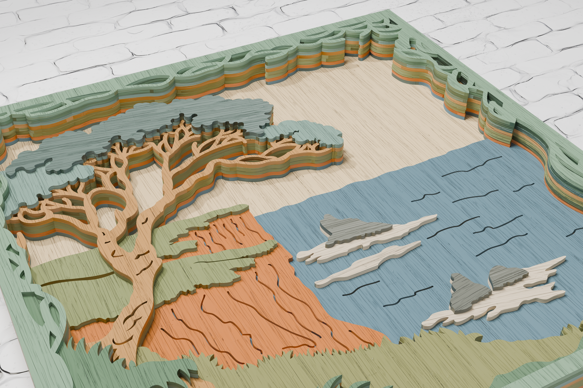Glowforge-Ready-Multilayer-Ocean-Seascape-Design