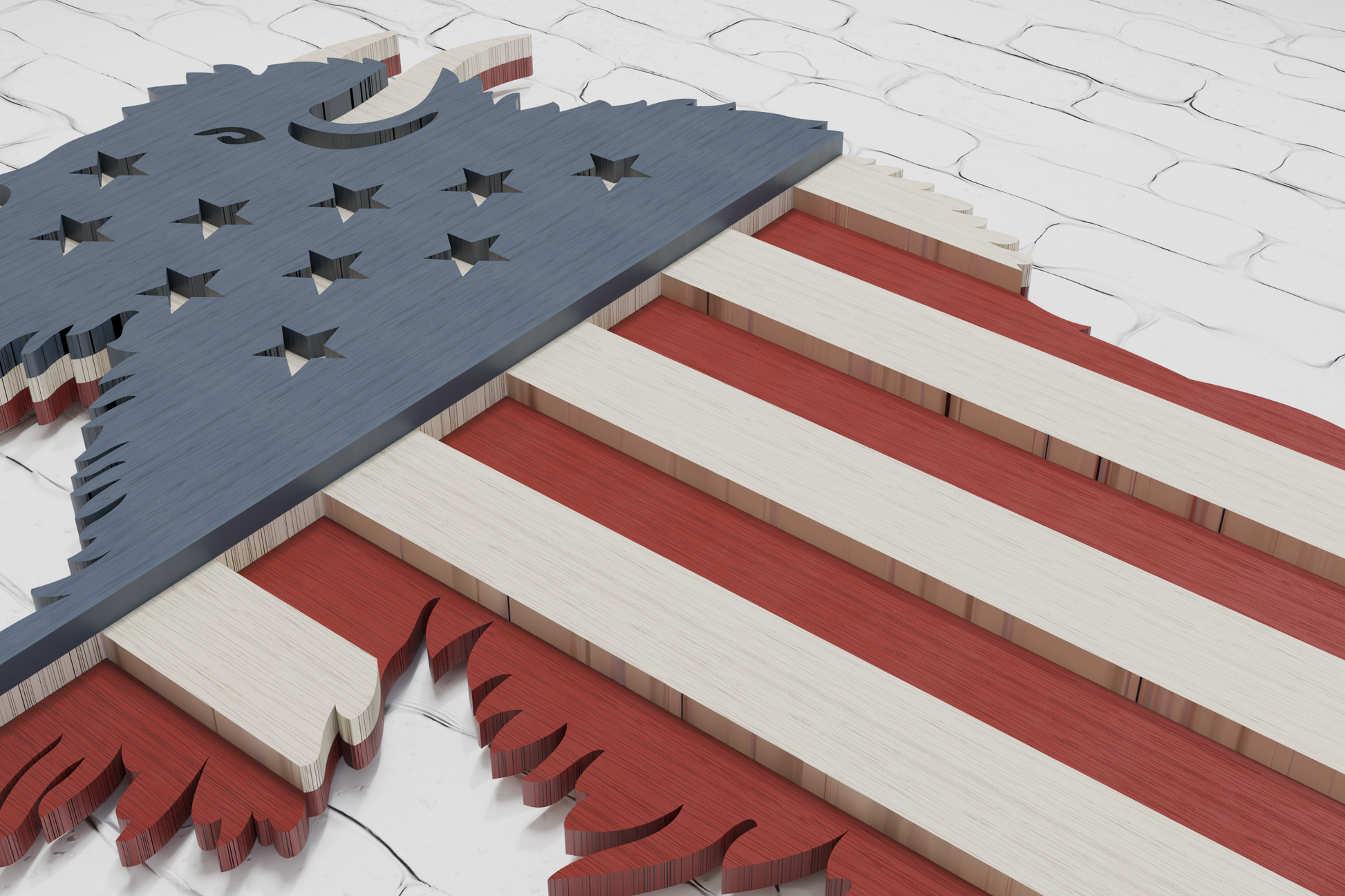 Glowforge Buffalo Flag Laser Cut File

