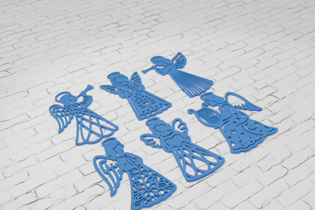 Glowforge Christmas Angel Laser Cut File

