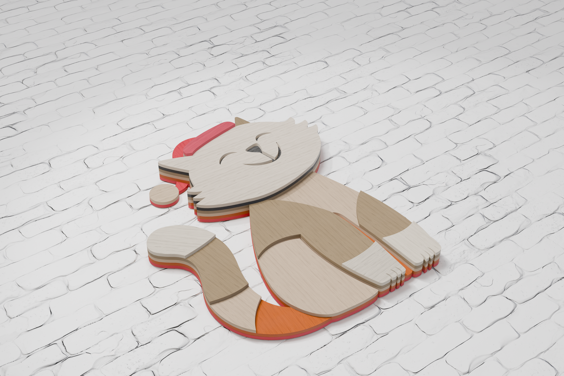 Glowforge Christmas Cat Laser Cut File

