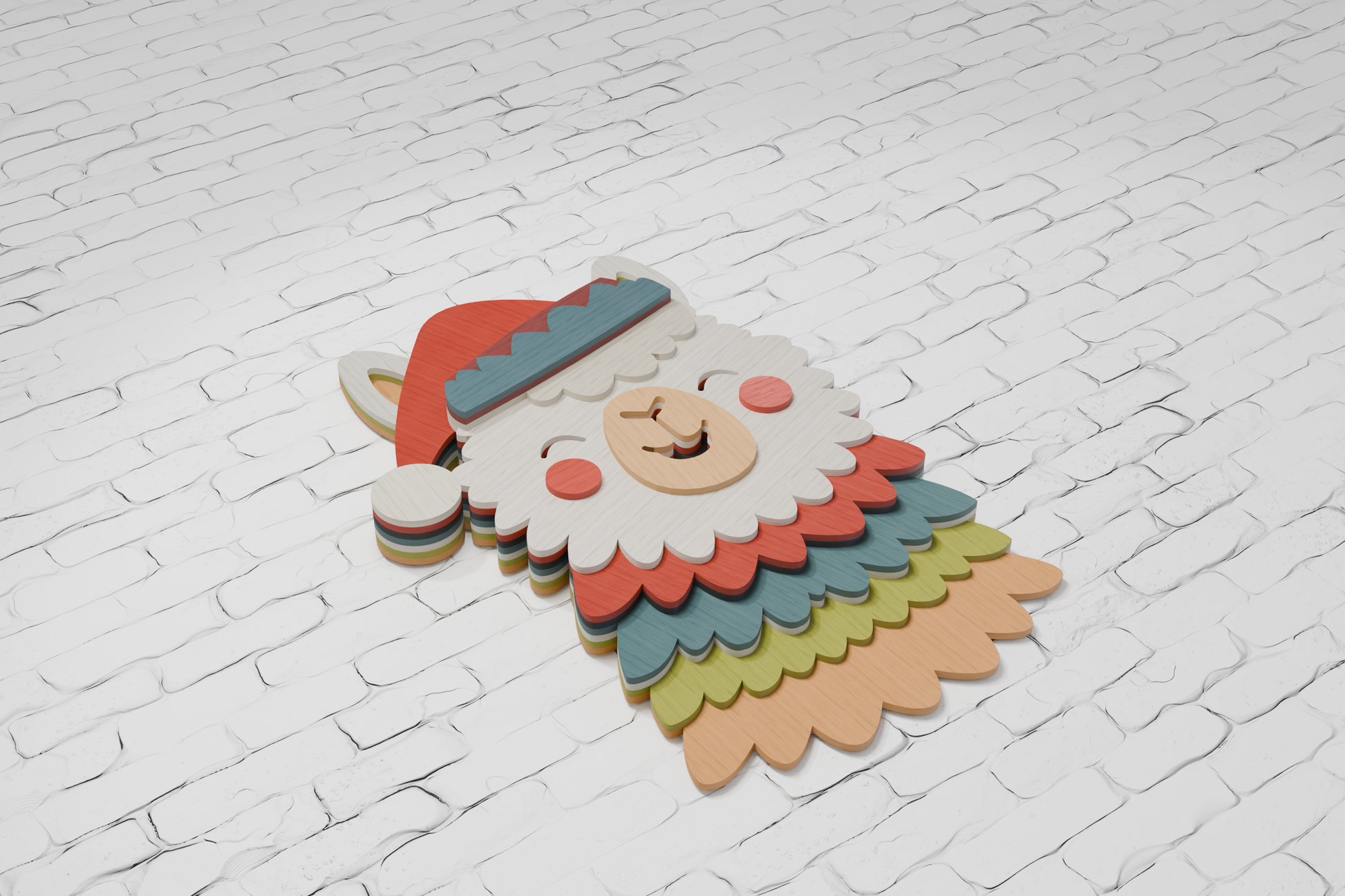 Glowforge Lama Christmas Laser Cut File

