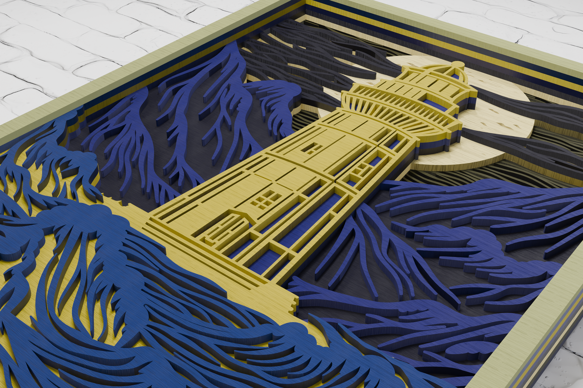 Glowforge Lighthouse Layered Cutting File