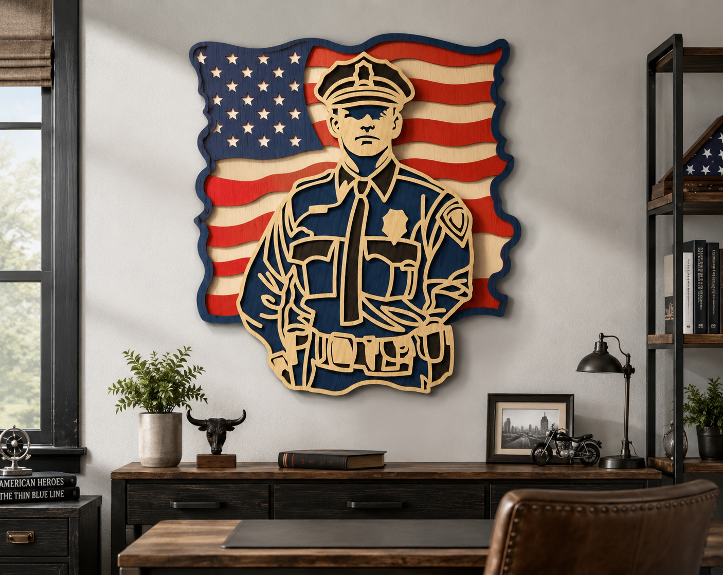 Glowforge Police Flag Design
