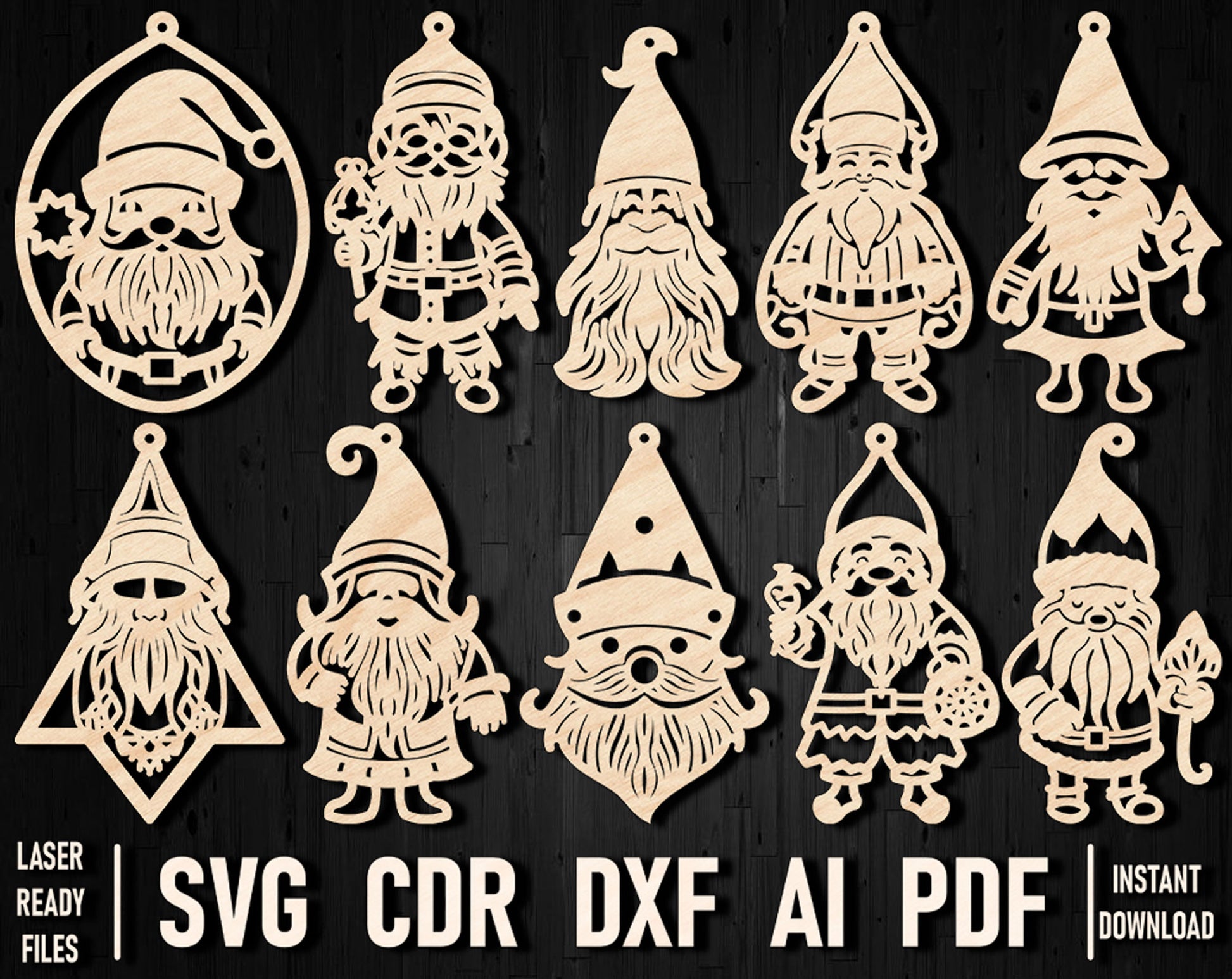 Gnome christmas cricut svg bundle