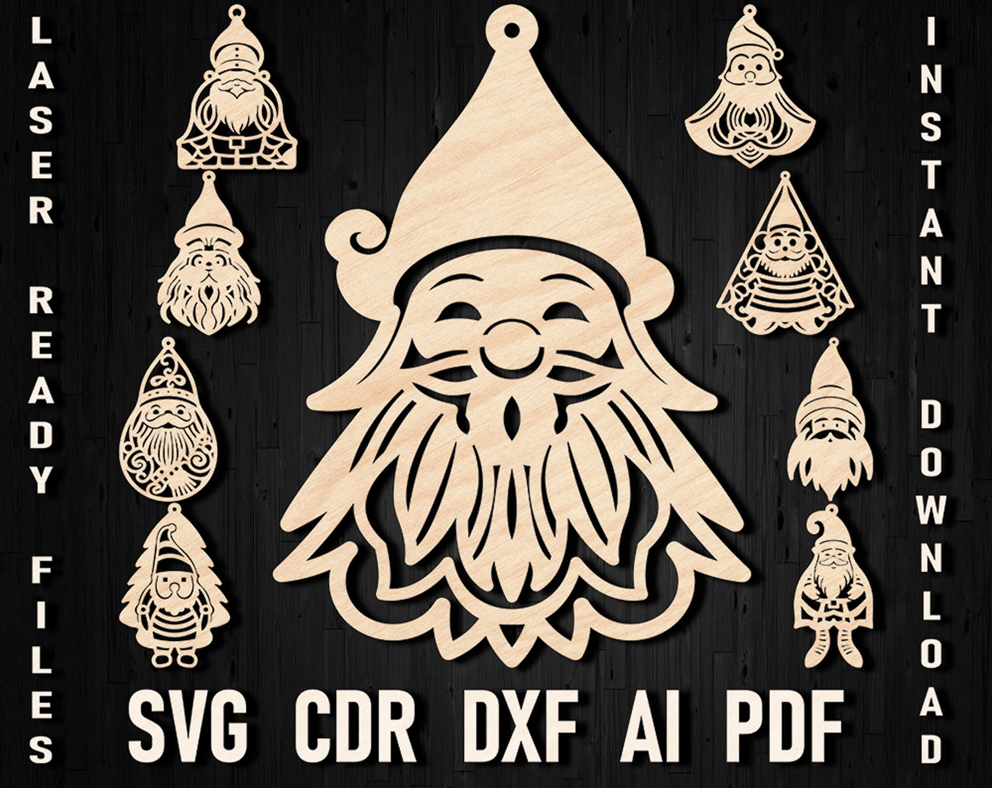 Gnome christmas svg ornaments