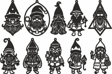 Gnome Ornament SVG Files: Laser Cut Christmas, Easter & Valentine Decor – Glowforge Templates