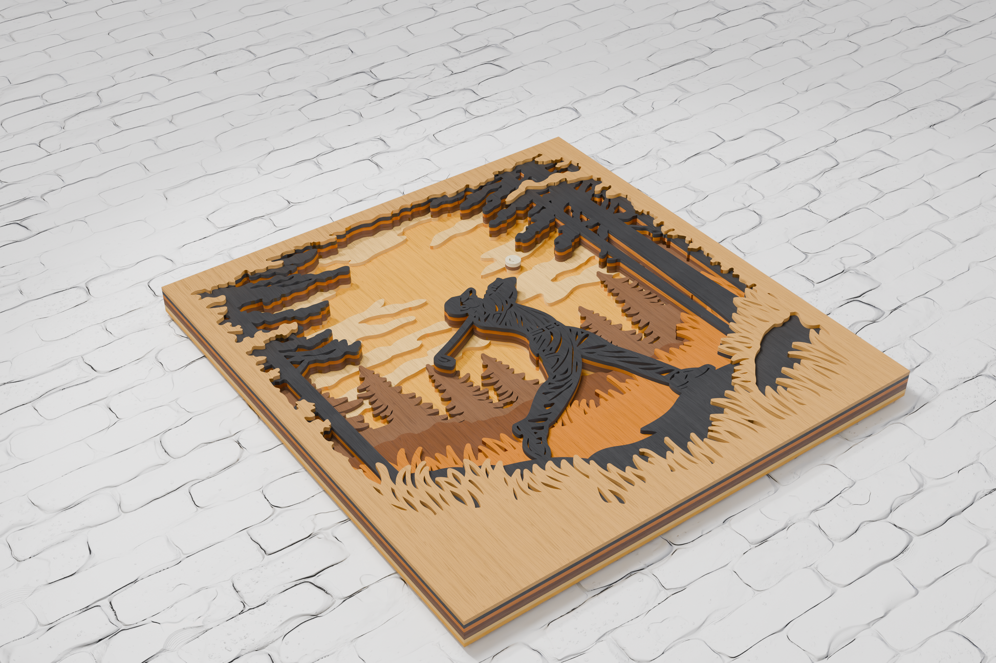 Golfer multilayer laser cut file SVG DXF PDF CDR AI