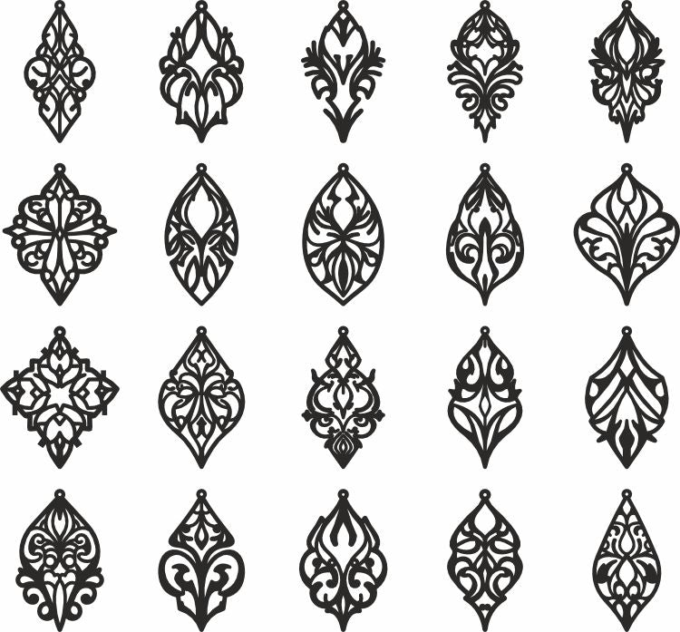 Gothic Cricut earrings template