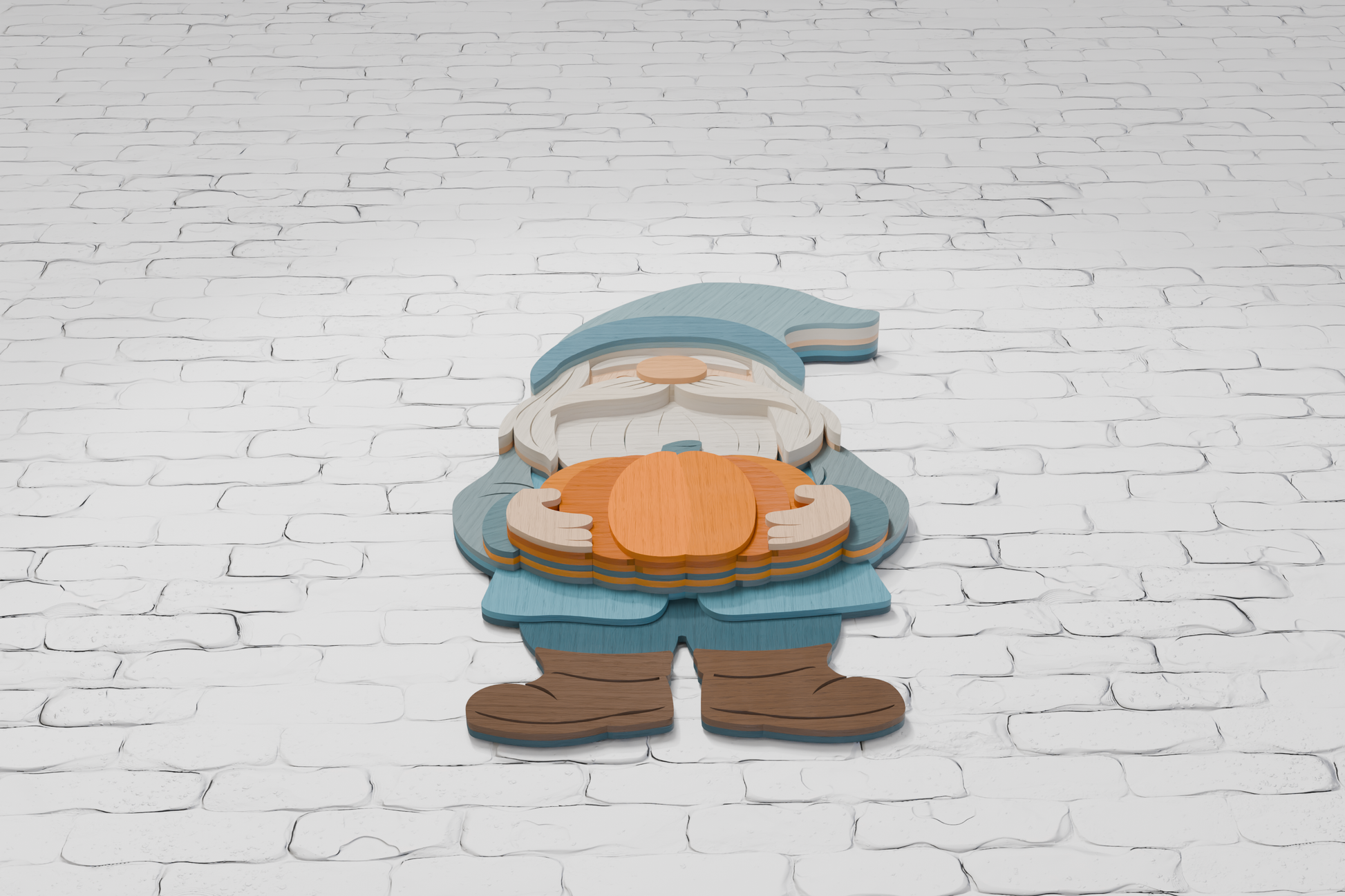 Halloween Gnome layered SVG for Glowforge xTool Silhouette