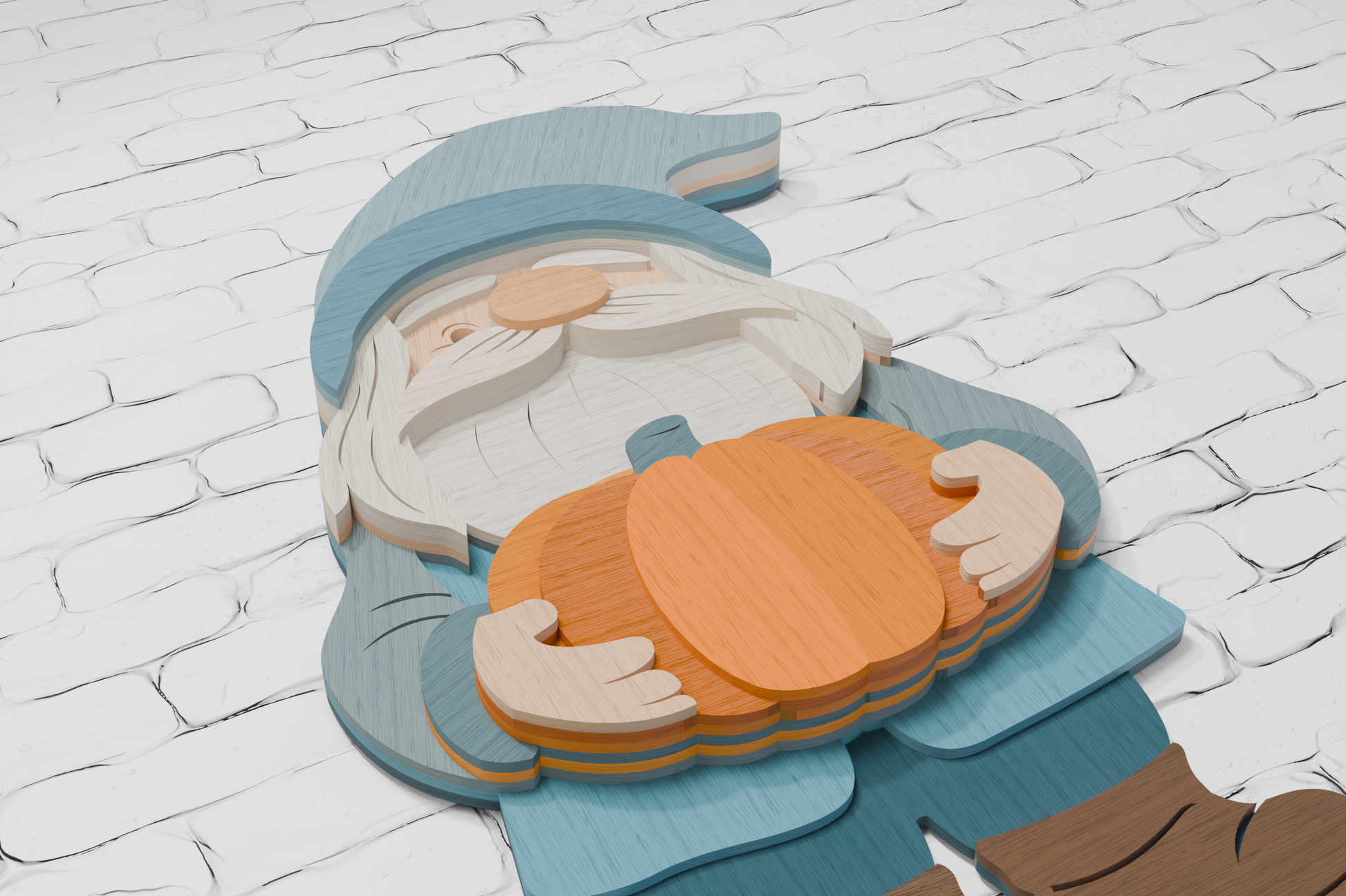 Halloween Gnome themed multilayer SVG DIY craft with kids