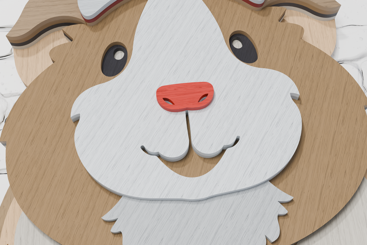 Hamster Christmas Glowforge ready vector file

