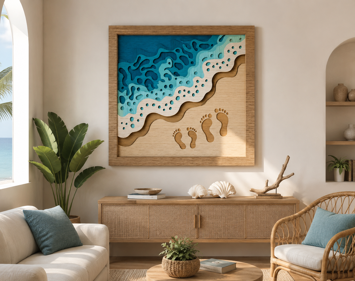 Handmade Gift 3D Beach SVG
