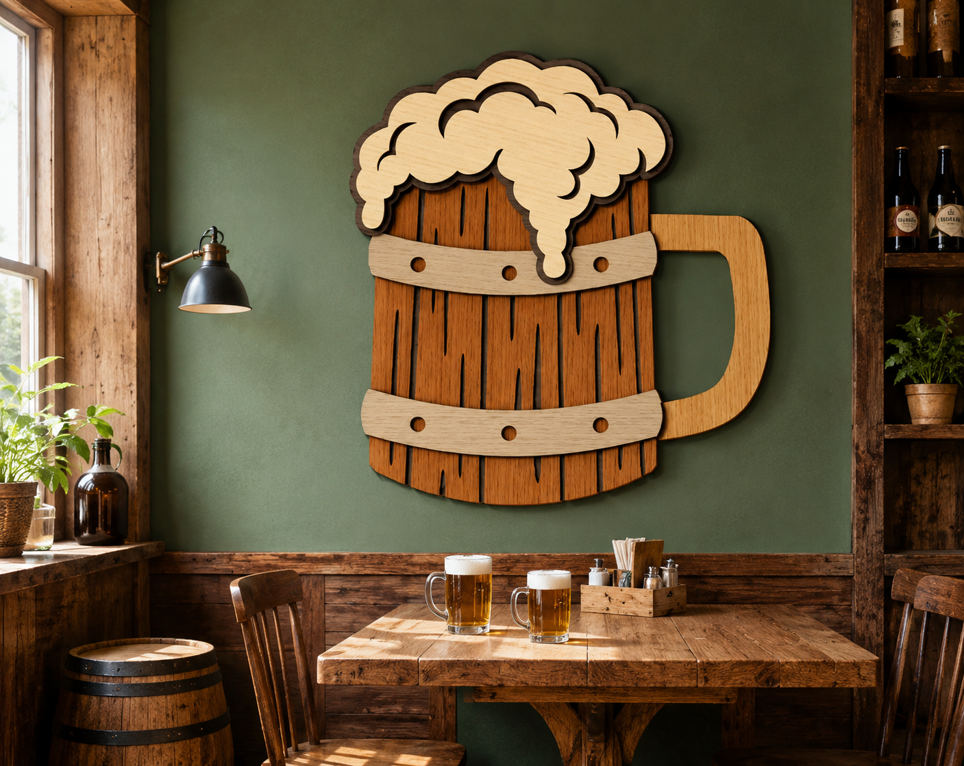 Handmade Gift 3D Beer Mug SVG
