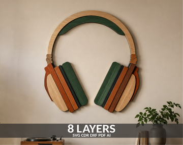 Headphones SVG File

