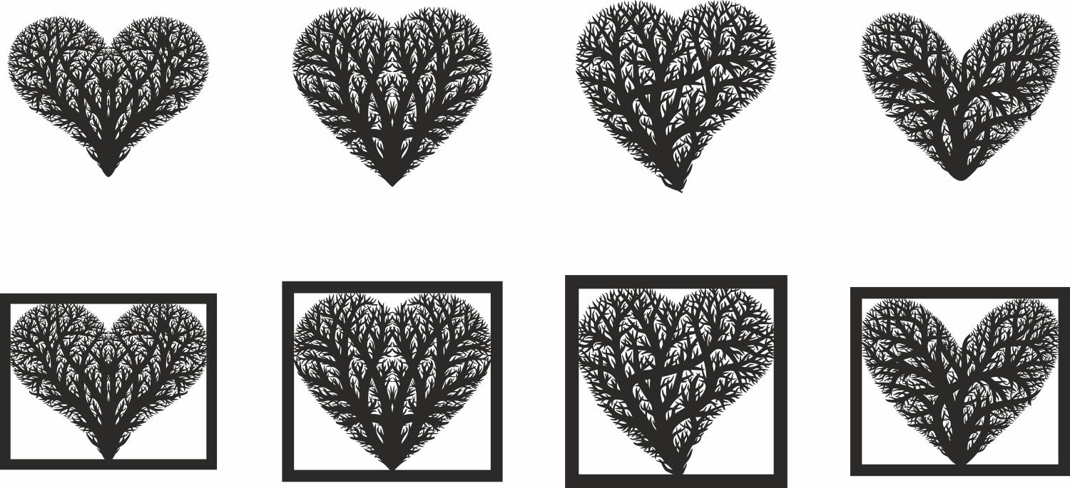 Heart vector designs panels