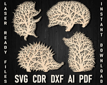 Hedgehog tree wall laser cutting panel