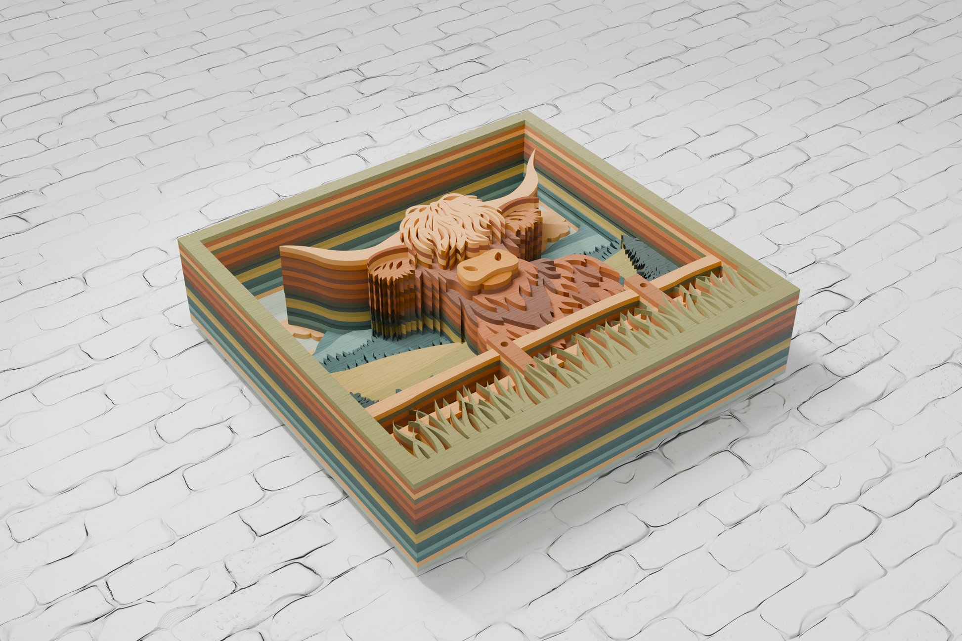 Highland-Cow-DXF-File-for-CNC-Routers